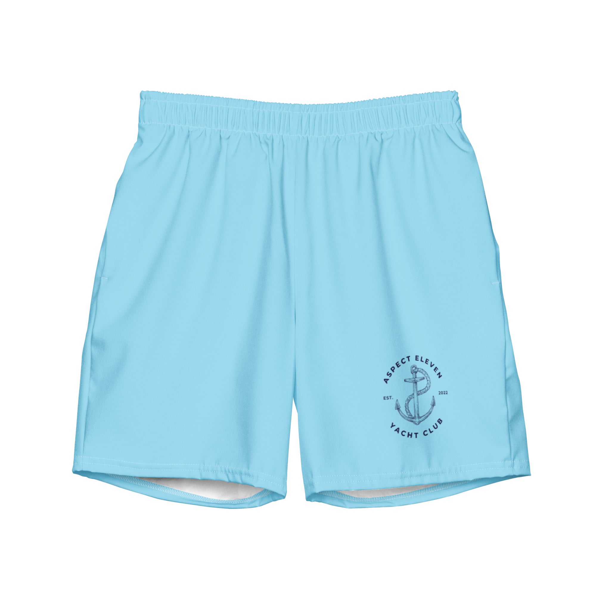 all over print recycled swim trunks white front 647faf1f25f78