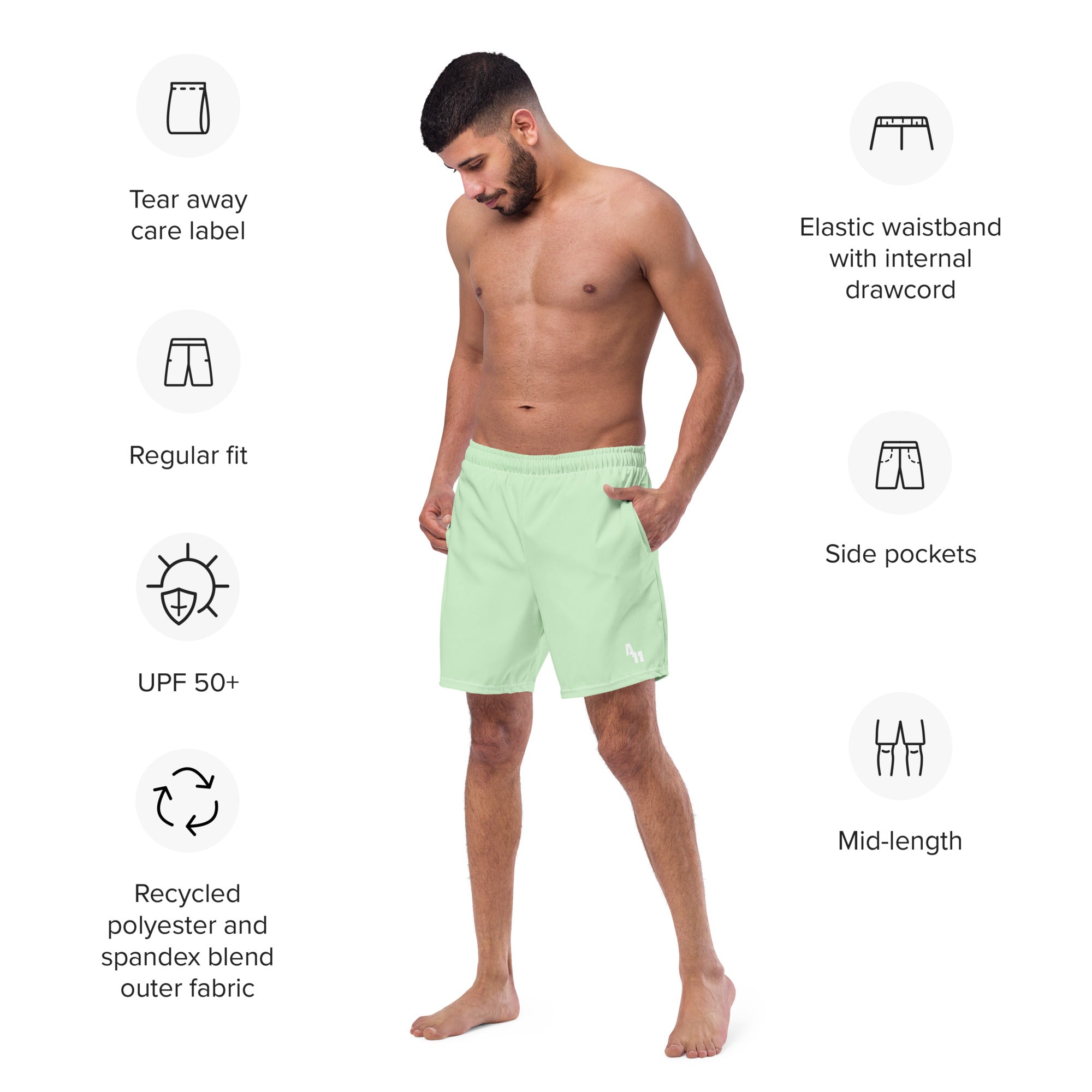 Men's Tara Green Swim Suit