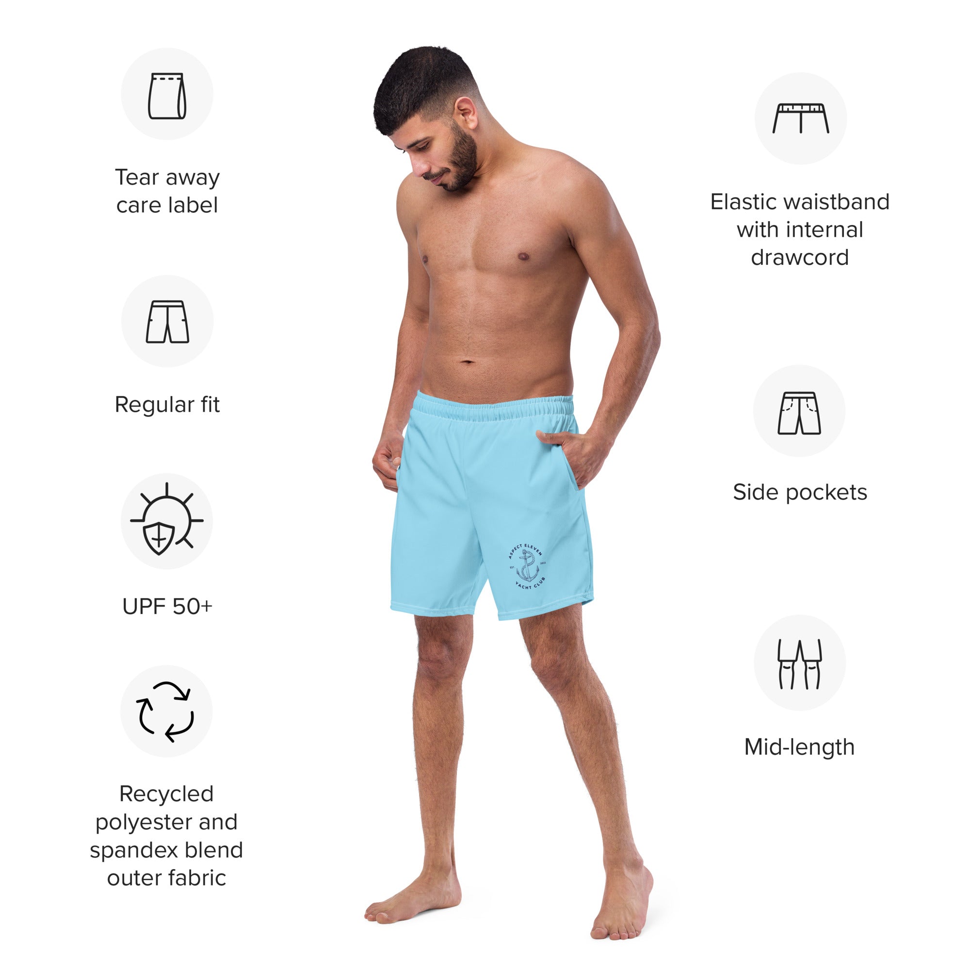 Men's Yacht Club Swim Suit: Lagoon