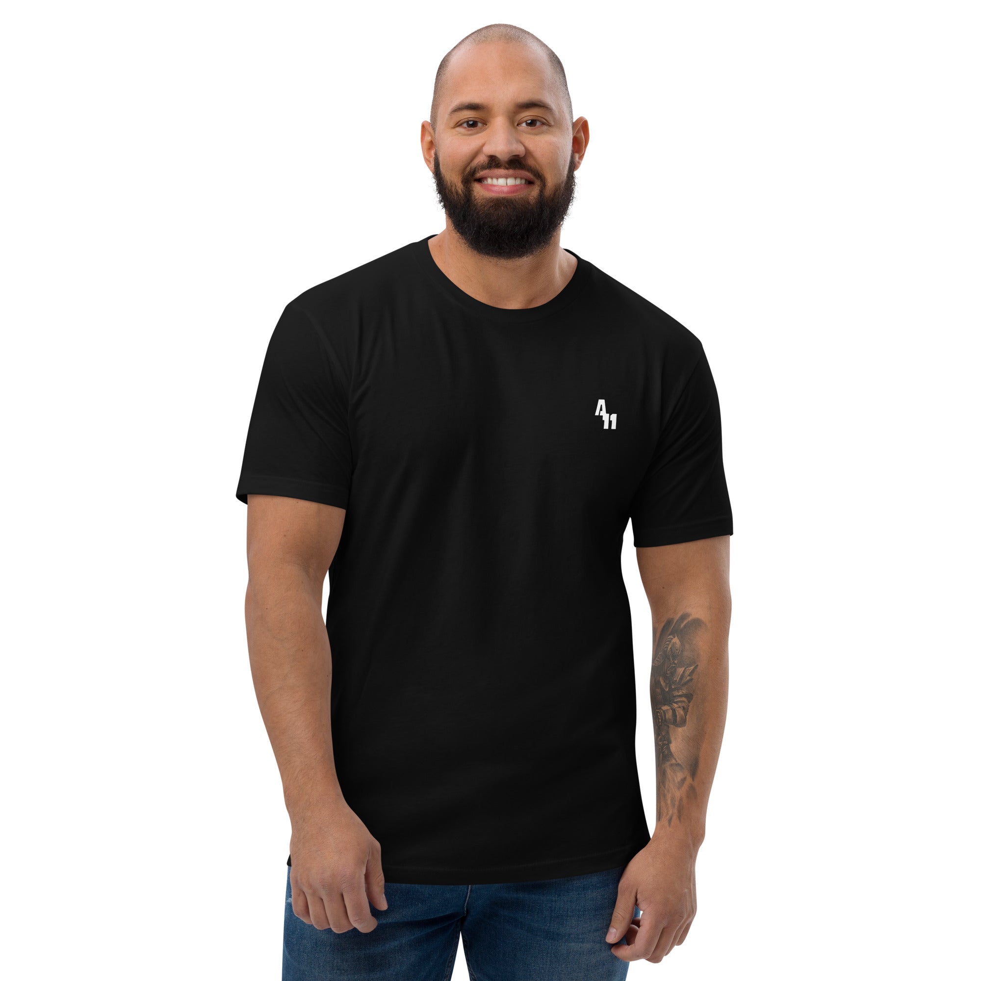 mens fitted t shirt black front 656e115d995f8