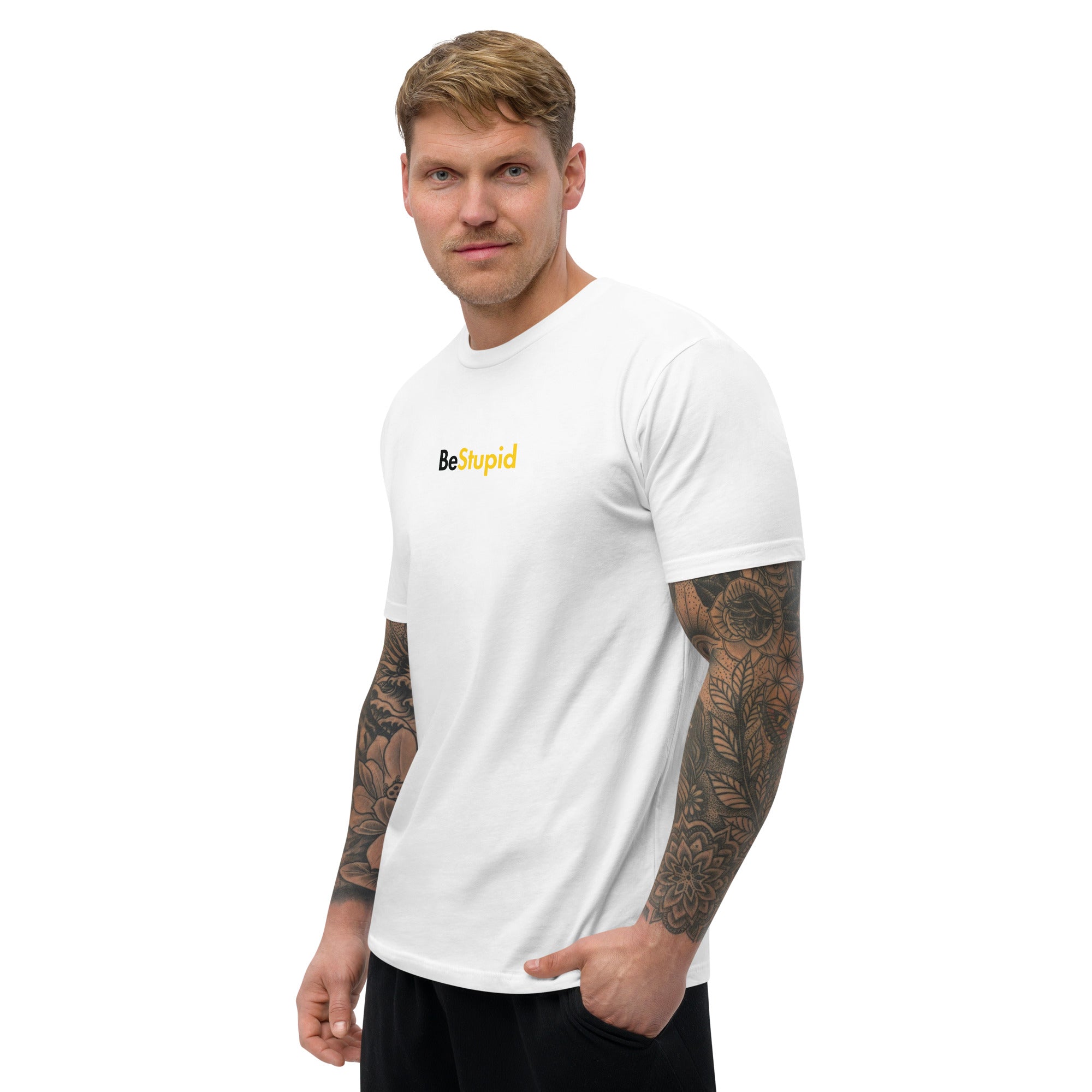 mens fitted t shirt white left front 66b425c34006a