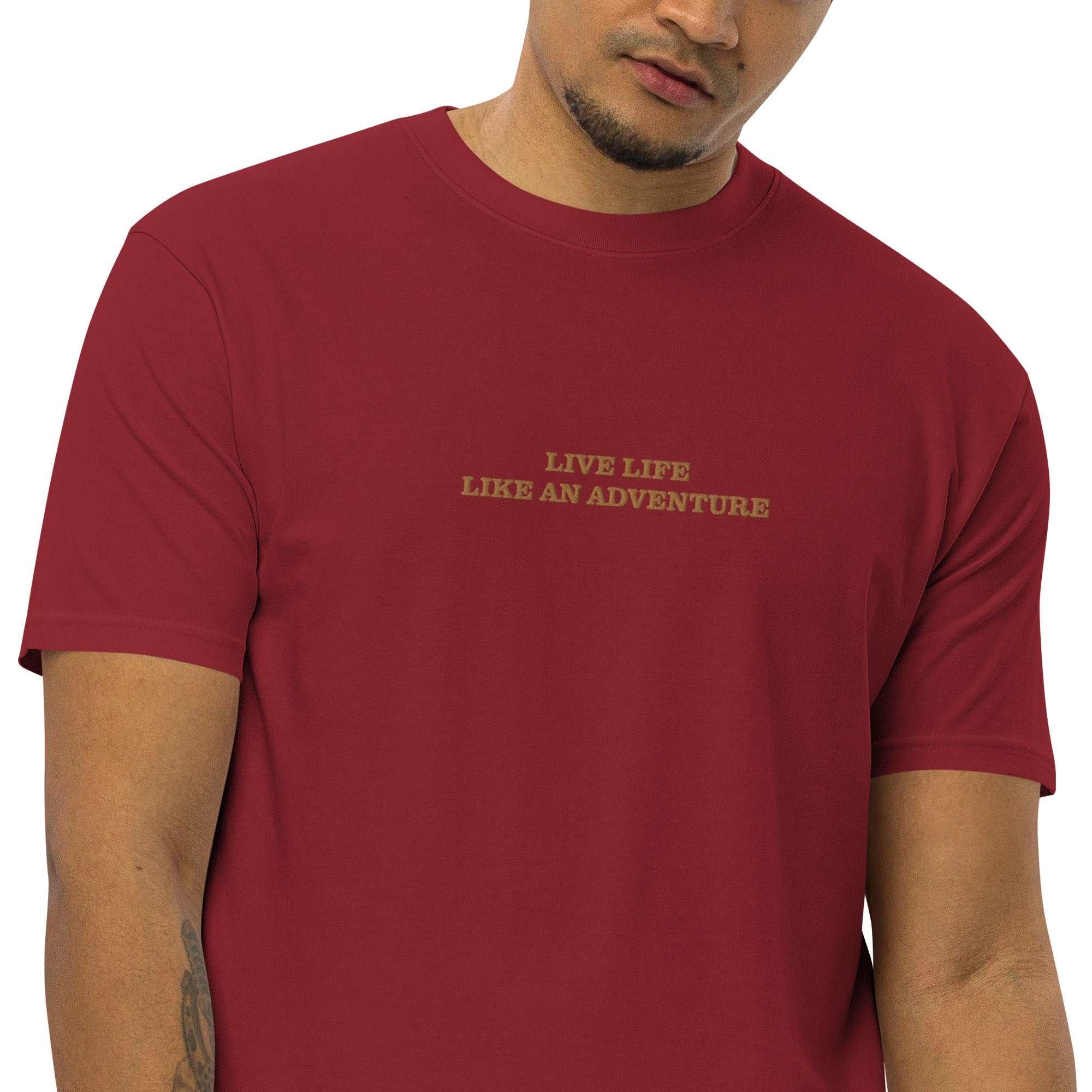 Men’s Premium Embroidered Slogan Tee