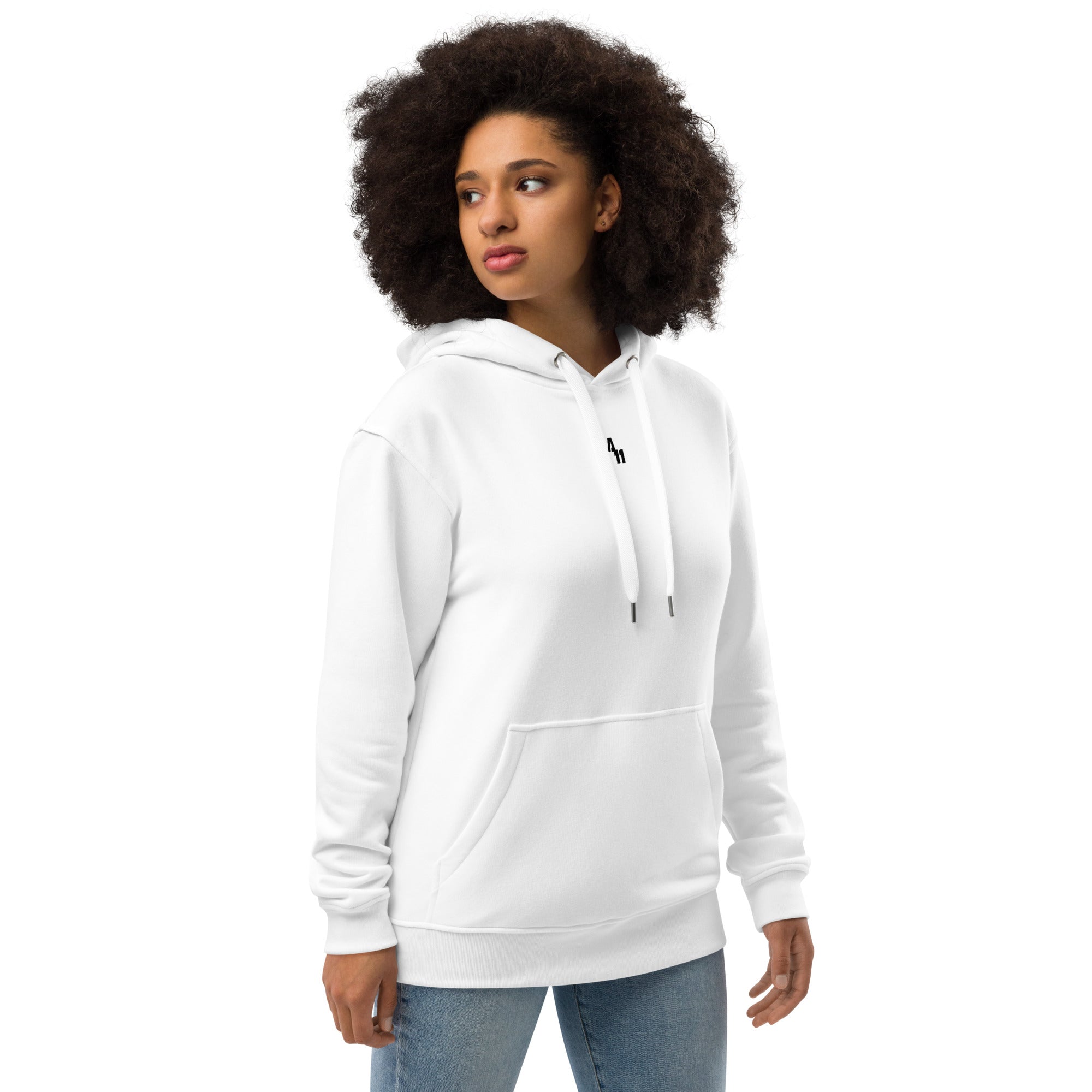 Premium White Centerpiece Hoodie