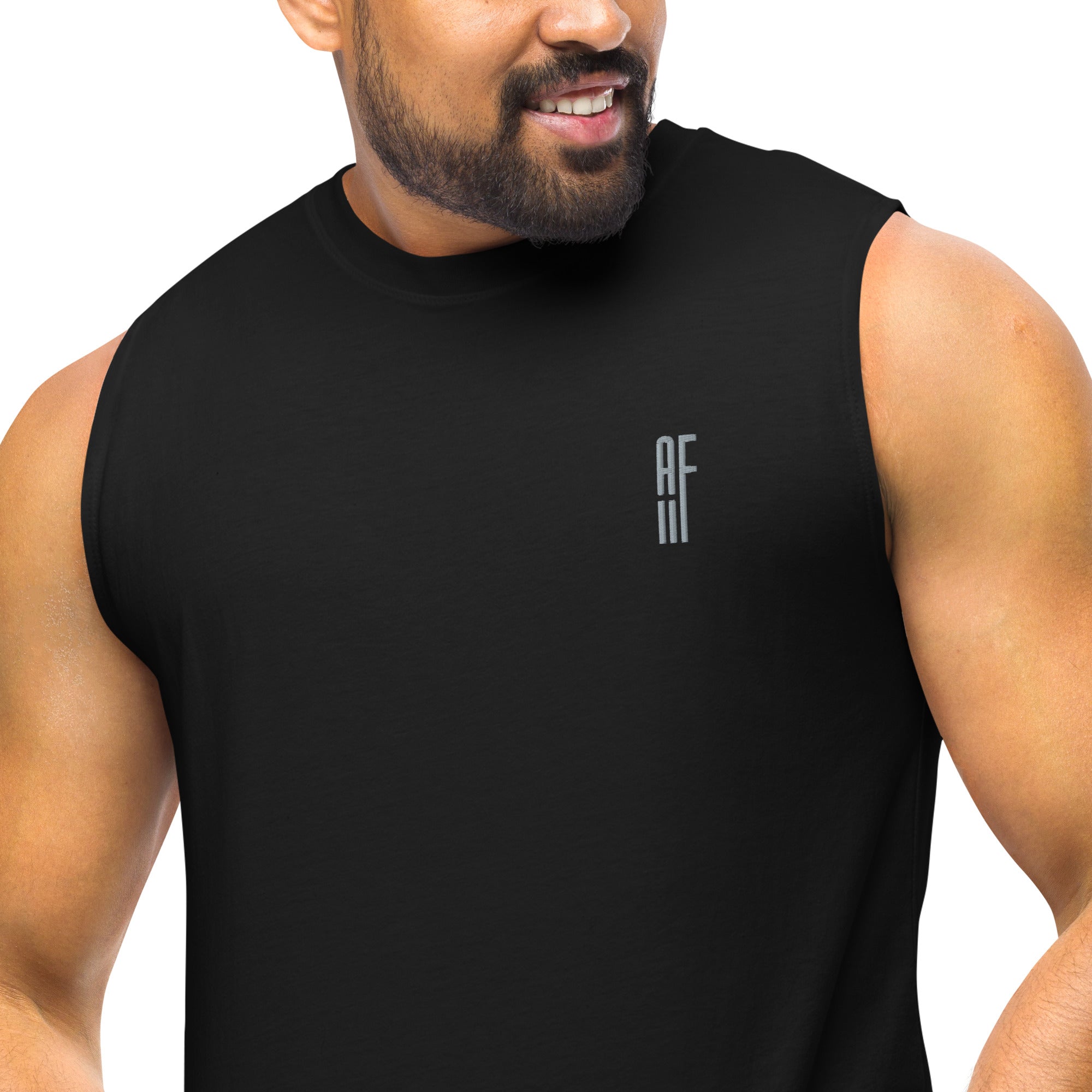 unisex muscle shirt black zoomed in 658dc3583e3e6